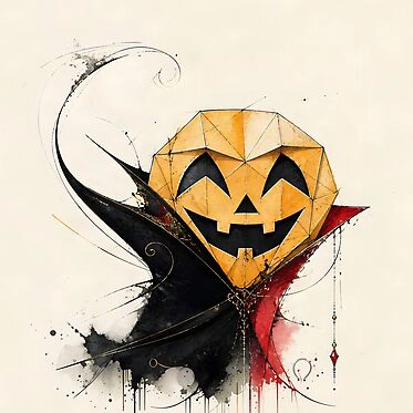 Dracula Origami Emoticon: A Cute Halloween Paper Art Design Halloween character