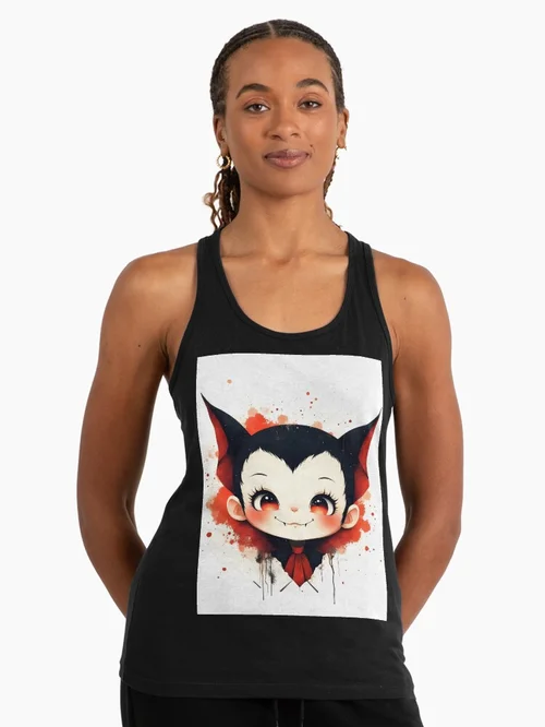 Cute Gothic Vampire Chibi Halloween Art